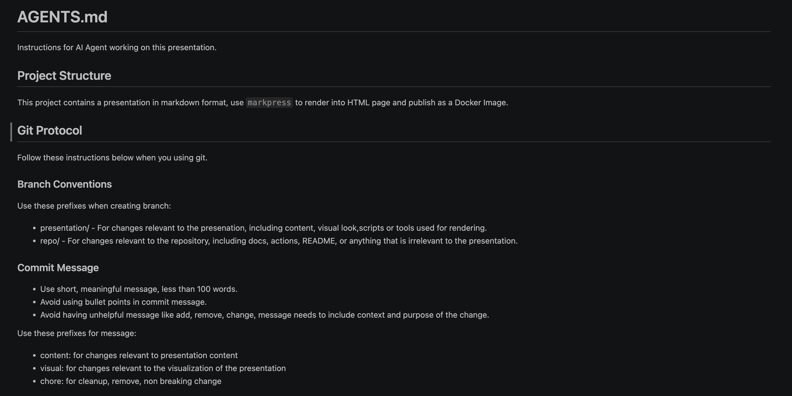 Encoding team conventions
