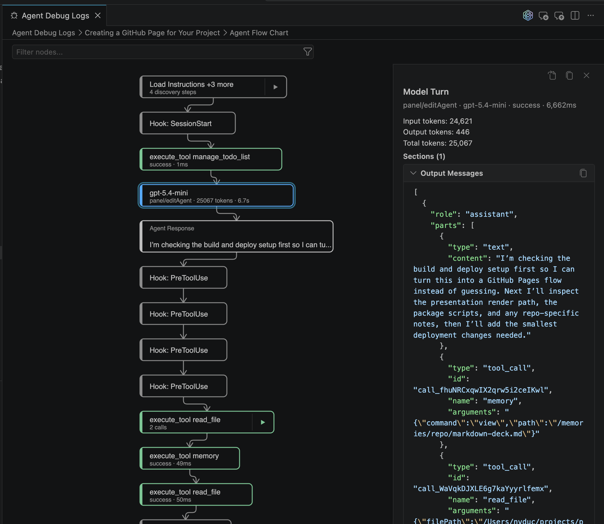 Navigating the agent trace